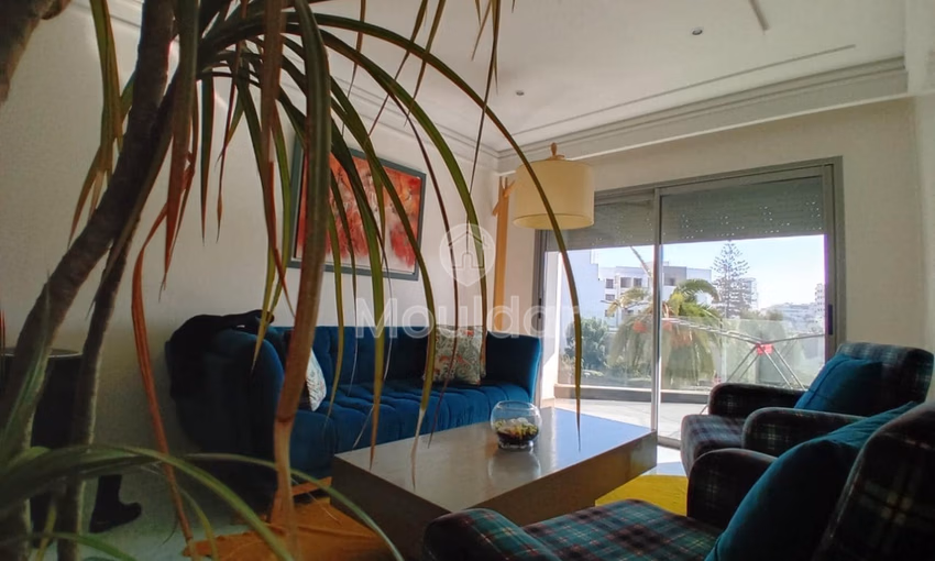 شقة للإيجار - 2 غرف، 100م²، بالم، الدار البيضاء