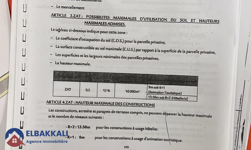 Titled land for sale for villa construction