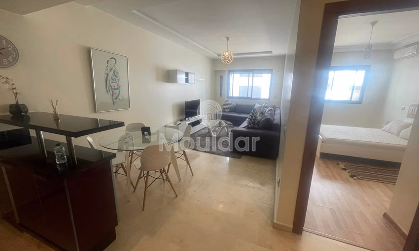 استوديو للإيجار في الدار البيضاء، قطاع بورغون، 52م²، غرفة واحدة.