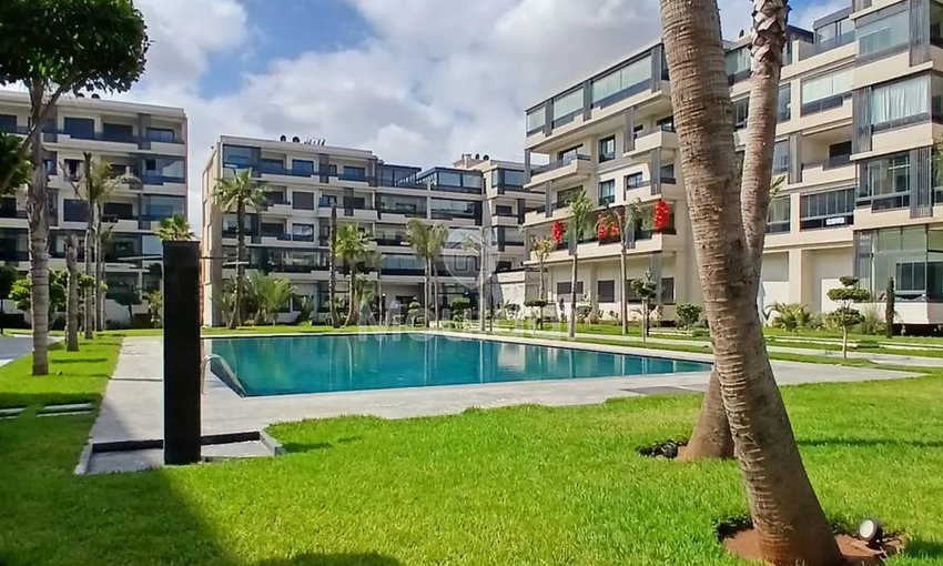 Casablanca huur is in ‎Casablanca الدار البيضاء‎. gemeubileerd appartement met 2 slaapkamers, woonkamer, jinane californie, 1e verdieping, 98 m², 12500 - view 10