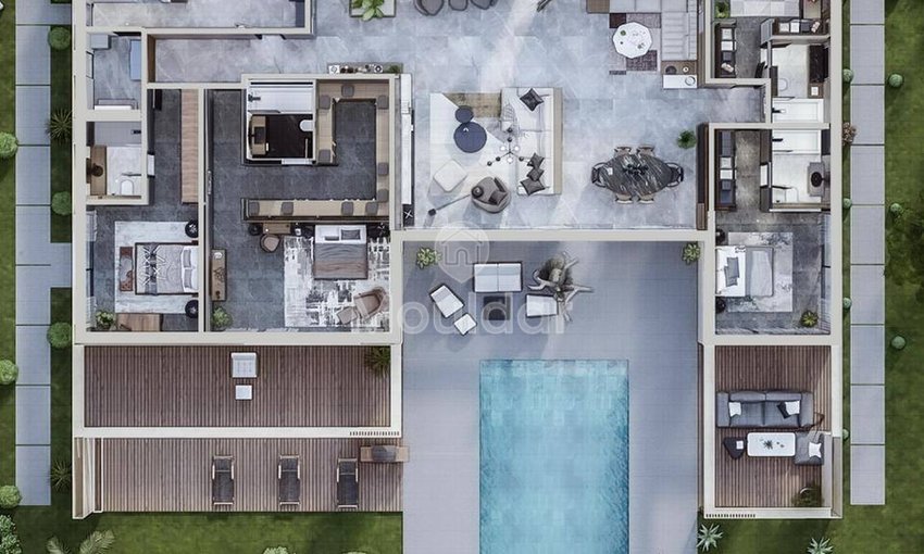 فيلا فاخرة في مراكش: 4 غرف، مساحة استثنائية - view 2