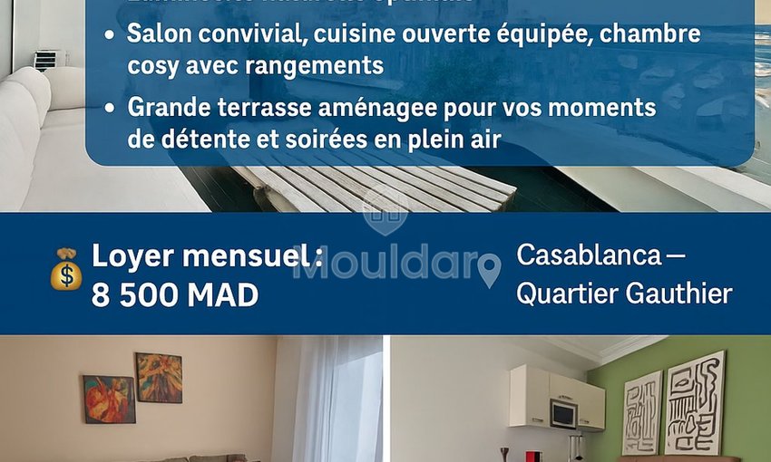 Studio te huur in het hart van Gauthier, Casablanca - 79 m² - view 8