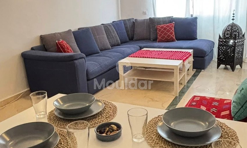 Marrakeş'te balkonlu ve yüzme havuzlu 2 odalı daire kiralık - view 2