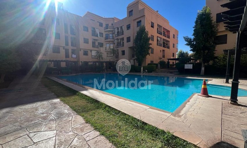 Marrakeş'te balkonlu ve yüzme havuzlu 2 odalı daire kiralık - view 12