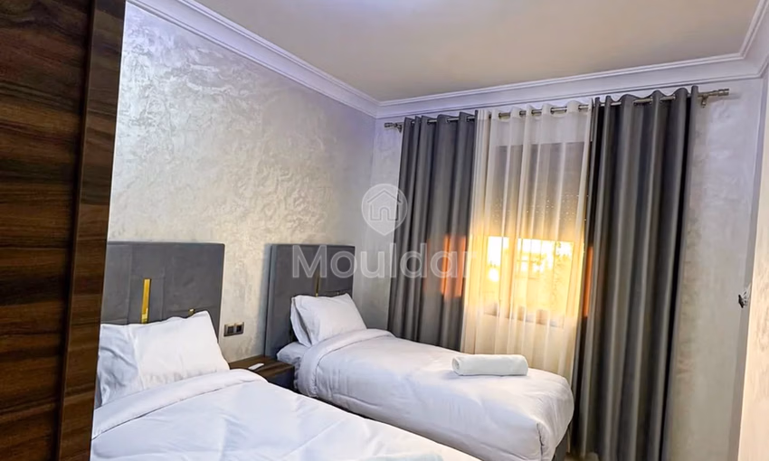 Escape to Tangier: 3-Bedroom Apartment with Equipped Kitchen