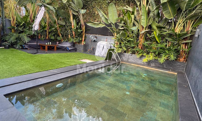 شقة عصرية في دار بوعزة: 113م² مع مسبح وحديقة شقة عصرية في دار بوعزة: 113م² مع مسبح وحديقة