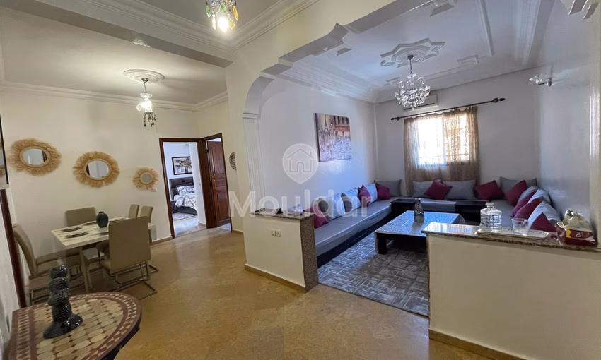 Apartment for Rent in Marrakech: 2 Bedrooms, Charming Balcony Apartment for Rent in Marrakech: 2 Bedrooms, Charming Balcony