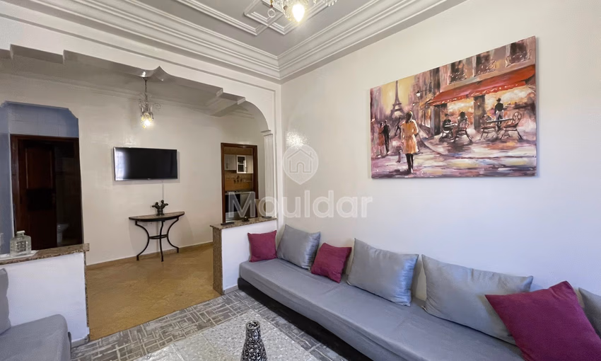 Apartment for Rent in Marrakech: 2 Bedrooms, Charming Balcony Apartment for Rent in Marrakech: 2 Bedrooms, Charming Balcony