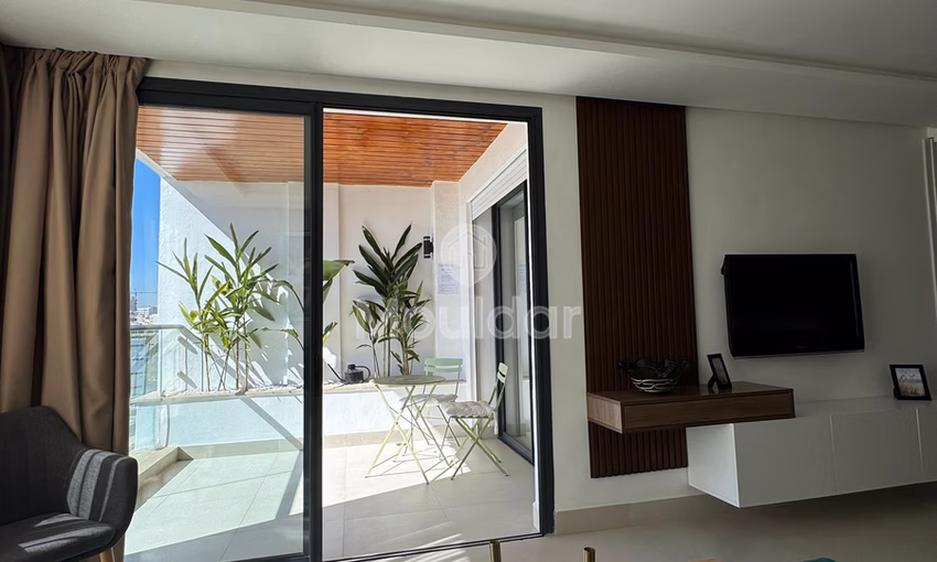 Studio moderne à louer à Anfa, Casablanca avec balcon