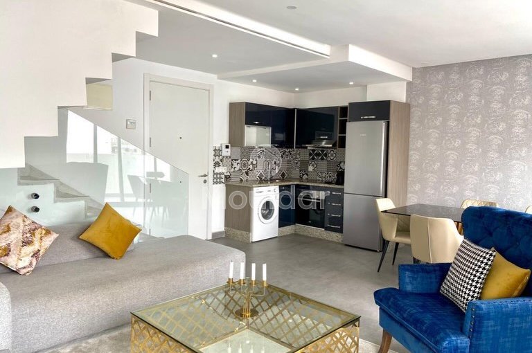 دوبلكس جميل للإيجار في الدار البيضاء، راسين - غرفتان نوم - view 2