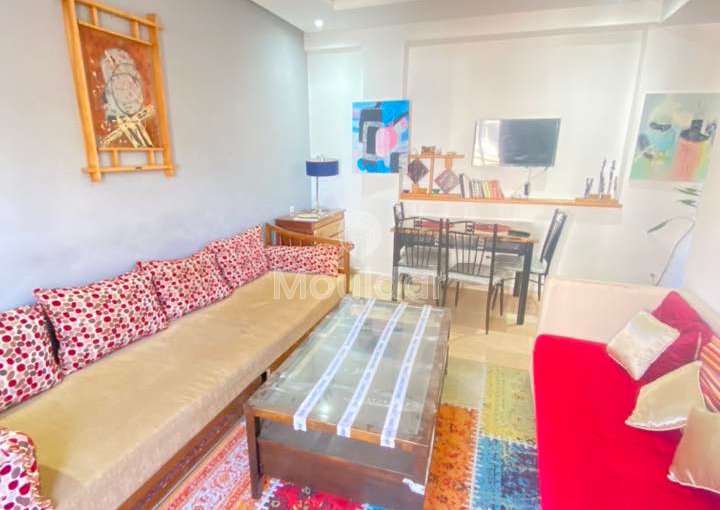 Bonito apartamento mobilado para alugar em Rabat: varanda e cozinha equipada - view 2