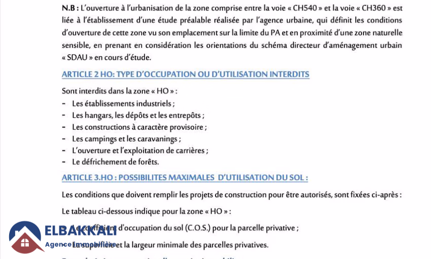 Terrain à vendre à Tanger - Sania : 24 500 m² pour immeuble