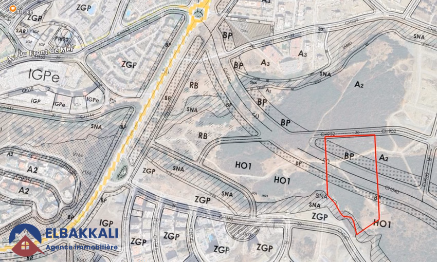 Terrain à vendre à Tanger - Sania : 24 500 m² pour immeuble