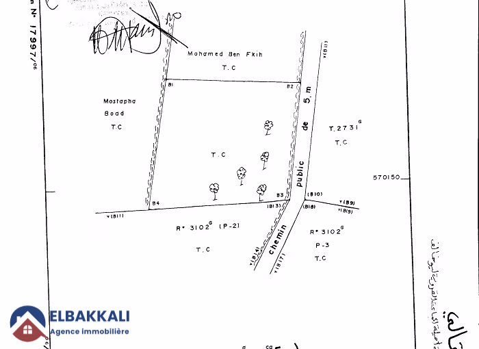 Magnifique terrain pour villa à Tanger Boukhalef 