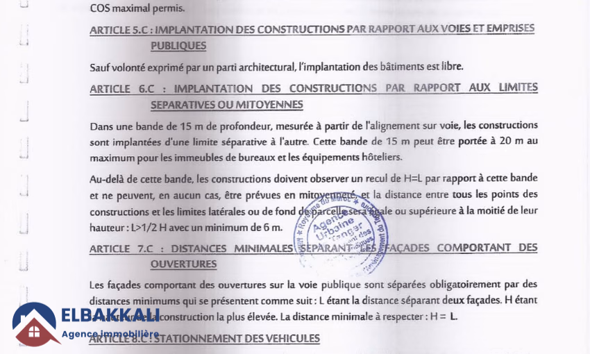 Land for Sale in the Heart of Tangier - 911 m² Ready to Build