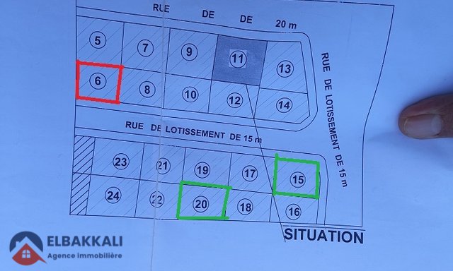 Terrain titré en lotissement à vendre — Tanger, Hay Hassani