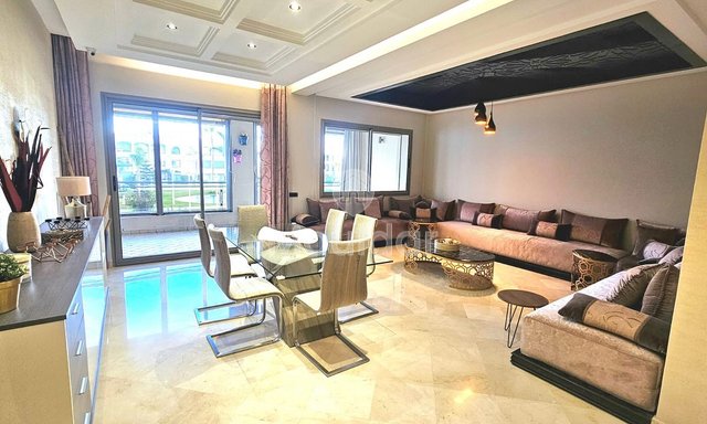 Appartement meublé avec vue sur piscine à Bouskoura