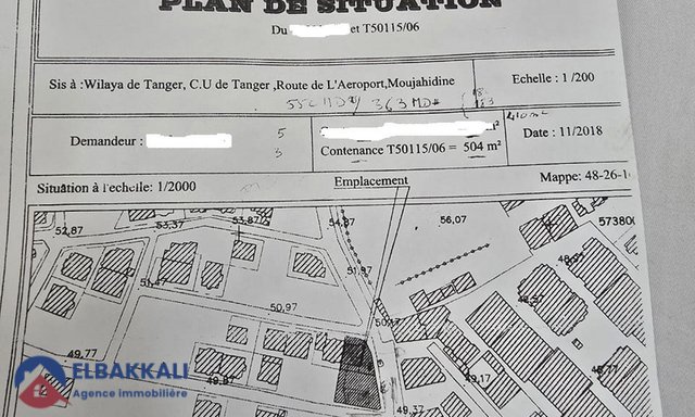 Terrain à 2 façades : Opportunité Unique pour Villas — Tanger, Moujahidine