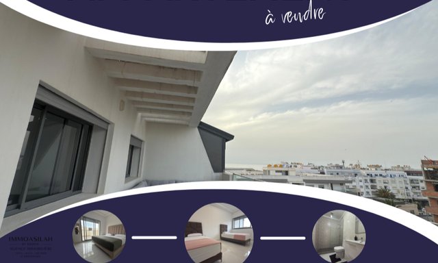 شقة فاخرة عالية المستوى مع شرفة خاصة | الطابق الرابع مع مصعد — أصيلة