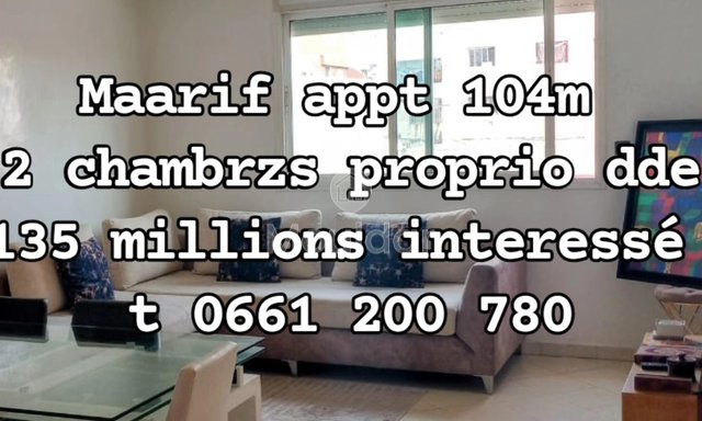 Modern apartment for sale in Maarif, Casablanca – 2 bedrooms - 2
