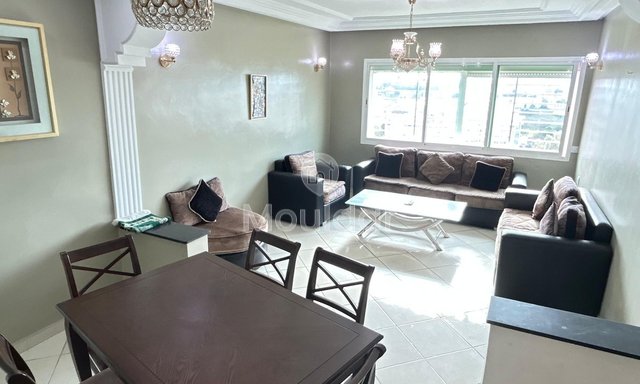 Przestronne mieszkanie do wynajęcia w Tangerze, 2 sypialnie z miejscem parkingowym