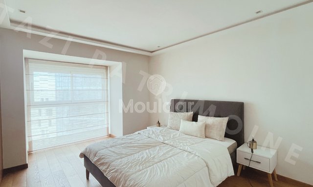 شقة مفروشة للإيجار مع تراس في مدينة كازابلانكا المالية - 3