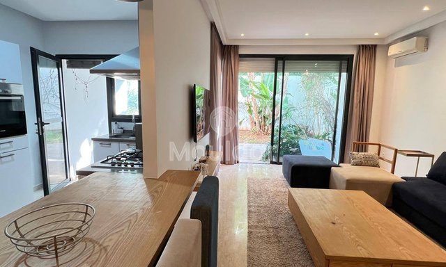 شقة مفروشة للإيجار مع حديقة في دار بوعزة