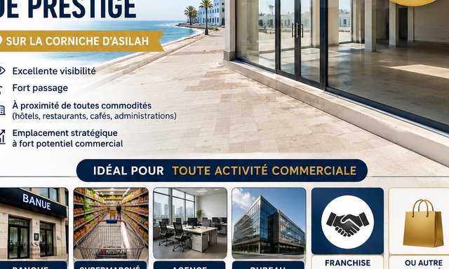 Local comercial en venta en la Corniche de Asilah