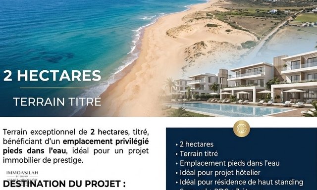 Terreno Urbano de 2 Hectares com Acesso à Água em Asilah