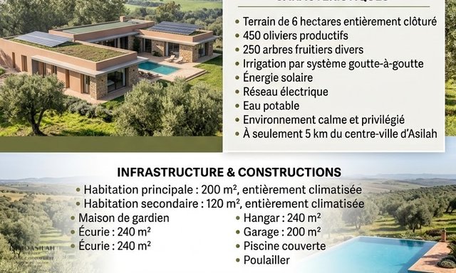 Proprièté d'exception à vendre à Asilah