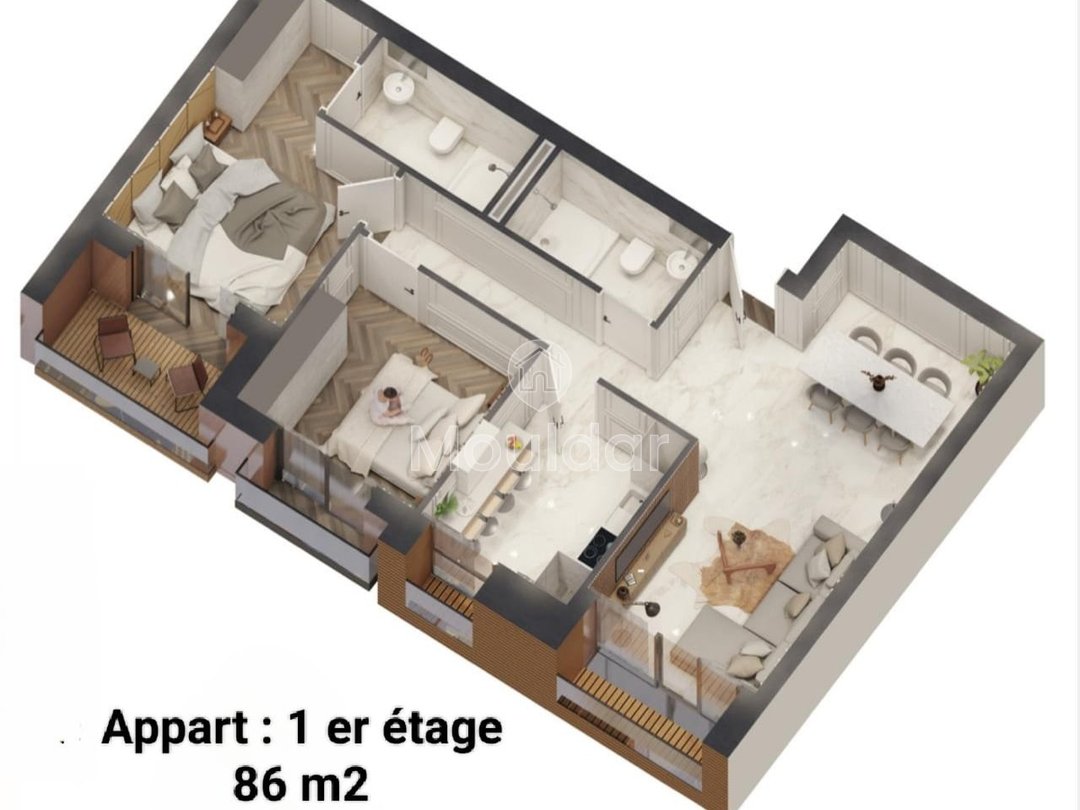 Όμορφο σύγχρονο διαμέρισμα στο Μαρακές - Photo 3