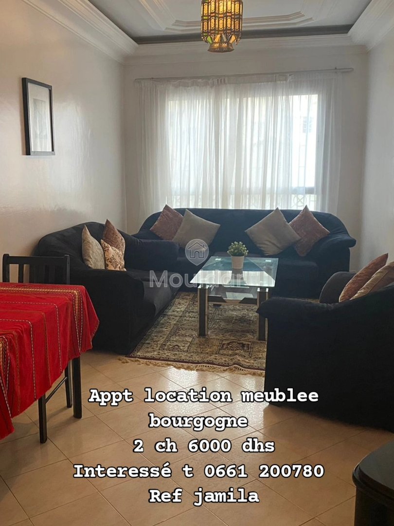 Moderne Wohnung zur Miete in Bourgogne, Casablanca - 2 Zimmer - Photo 1