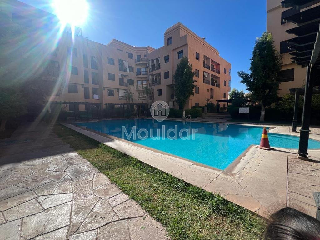 Marrakeş'te balkonlu ve yüzme havuzlu 2 odalı daire kiralık - Photo 12