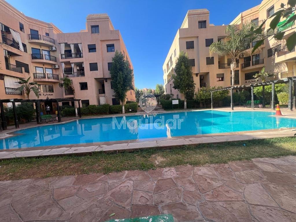 Marrakeş'te balkonlu ve yüzme havuzlu 2 odalı daire kiralık - Photo 11